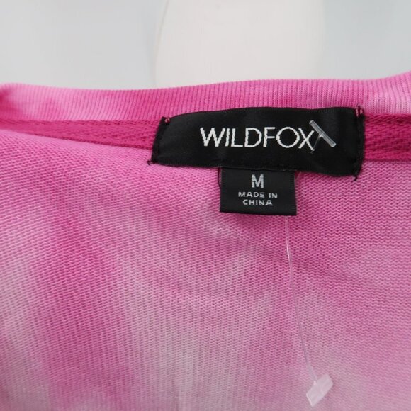 Wildfox Love Potion Super Soft Pink White Tie Dye Sweatshirt Size Medium NWT - Picture 4 of 5